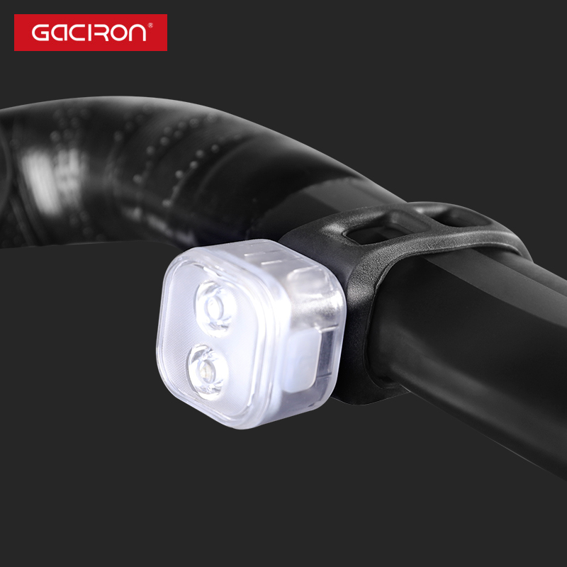Gaciron W07W 20LM Mini Bicycle-Accessories Warning Front Light USB Rechargeable Bike Headlight 6 Modes IPX4 Cycling Safety Light