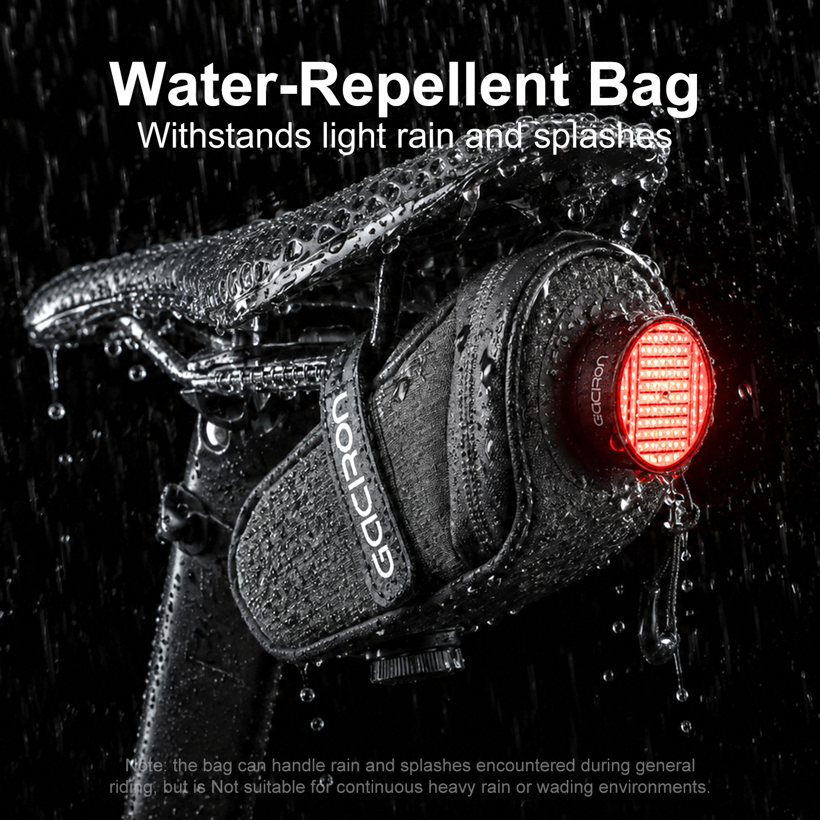 Gaciron Bird Nest 300G Saddle Bag  Magnetic Mount Rechargeable LED Battery Long Runtime Night Bicycle Light Storage Bag