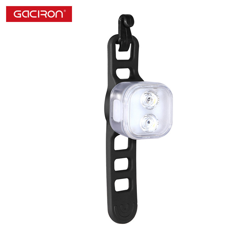Gaciron W07W 20LM Mini Bicycle-Accessories Warning Front Light USB Rechargeable Bike Headlight 6 Modes IPX4 Cycling Safety Light