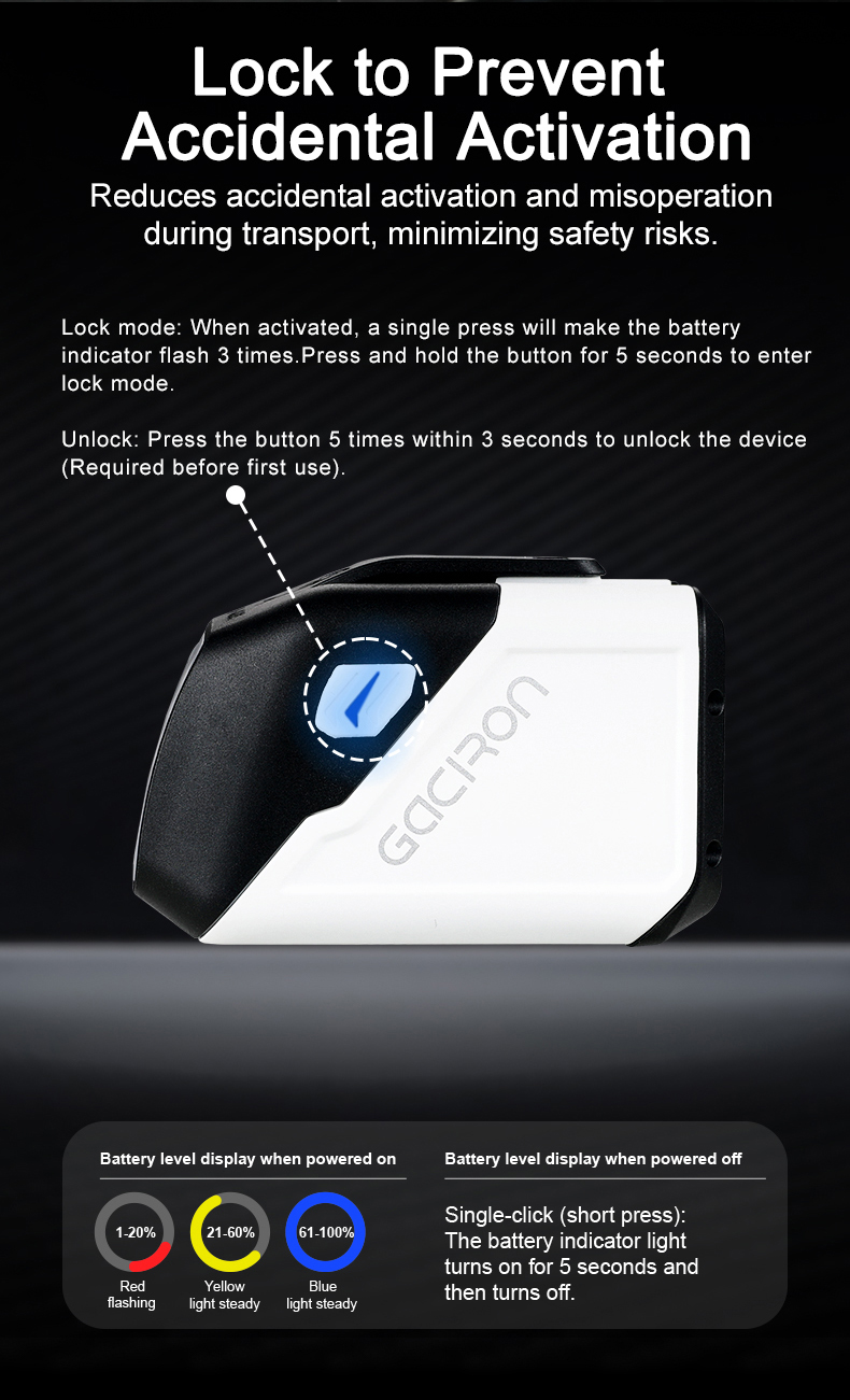 Gaciron Cetus-Max 2000 Lumen Smart LED Bike Front Light IPX6 Rechargeable Aluminum Alloy Wireless Remote 7 Modes Night Cycling