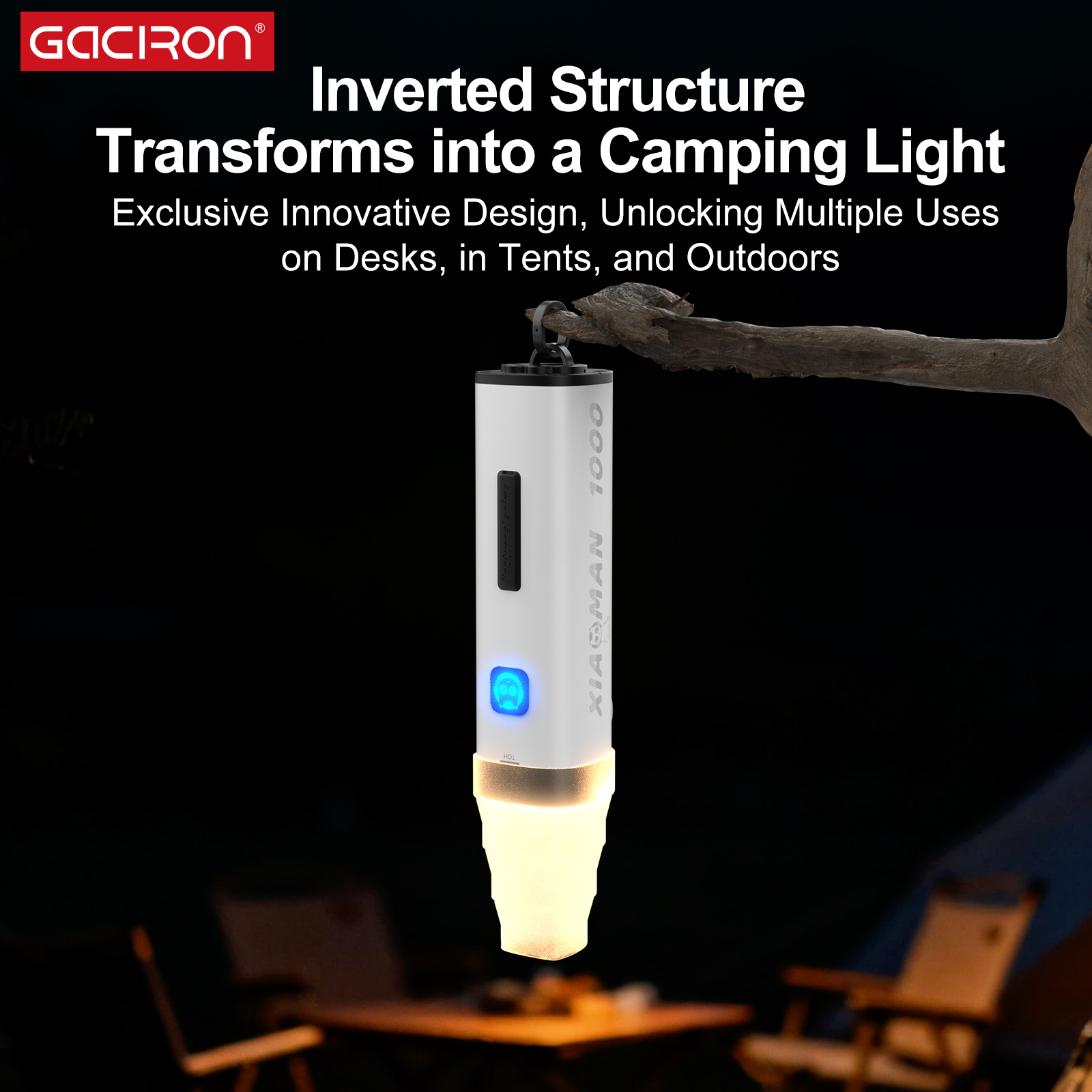 GACIRON XIAOMAN-1000 Aluminum Alloy LED Bicycle Headlights 1000LM High Brightness IPX6 Waterproof 6 Modes 5000mAh Rechargeable