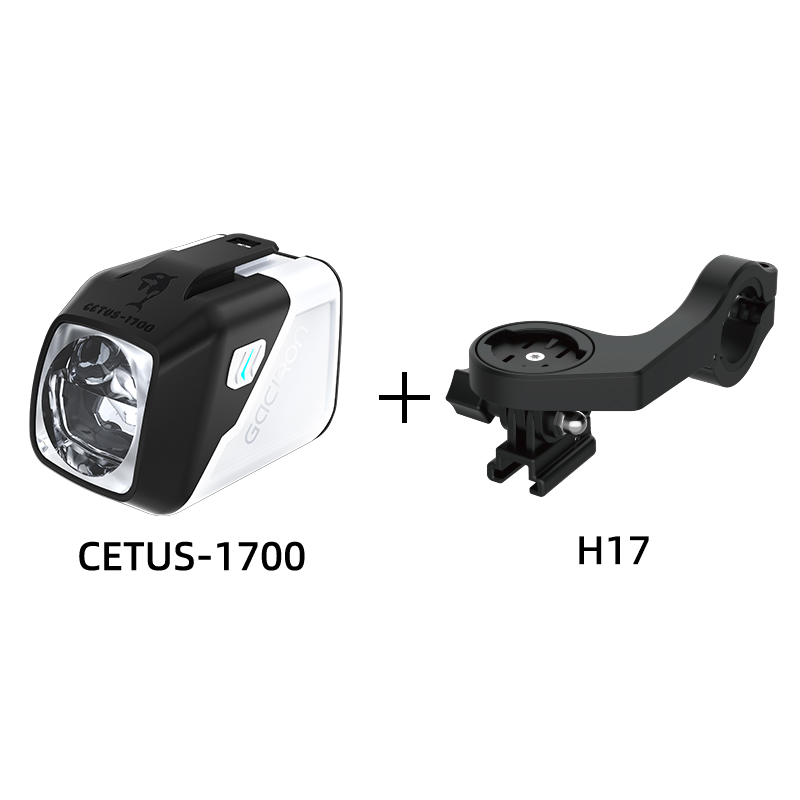 Gaciron Cetus-1700 Whale-Inspired Bike Headlight USB Rechargeable LED Lights IPX6 Waterproof 6 Modes Night Riding